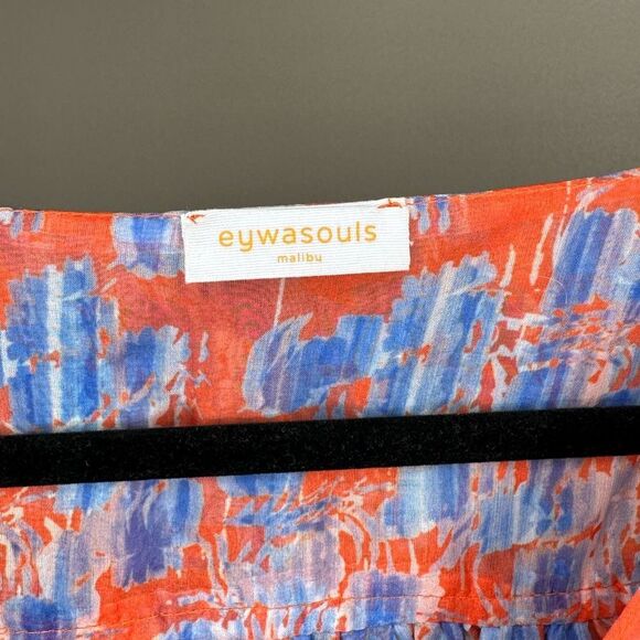 EYWASOULS MALIBU Elke Wrap-effect ruched chiffon midi dress - Picture 7 of 10